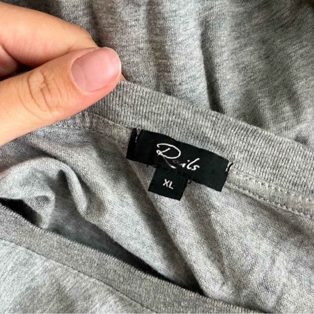 New Rails Edie Tie-Waist T-Shirt Dress Grey size XL - Picture 5 of 9